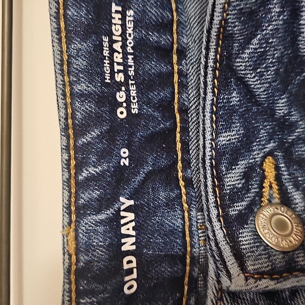 NWT Old Navy High Rise O.G. Straight Secret Slim Pockets Size 20 - Picture 2 of 4